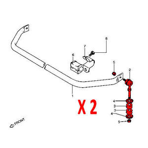 RoadNutz Poly Front Drop Links for Suzuki Vitara I ET/TA 1.6-2.0 inc D 1988-1999 #3
